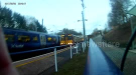 first running train of the day (old beautiful model Glasgow)
