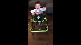 Toddler takes his first steps at 2 and a half and you have never seen so much happiness on a little boys face
