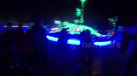 Louse Women Presenter Nadia Sawalha Gets a Scare at Tulleys Shocktober Fest