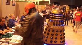 Dalek Queuing for Colin Baker, Cardiff Film & Comic Convention 2013