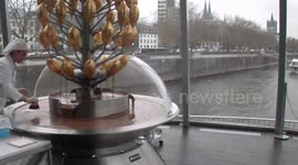 Lindt Chocolate Fountain, Chocolate Museum, Cologne, Germany.