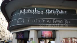 Marathon Harry Potter , at the occasion of the release of the  movie  Fantastic Beasts: The Crimes of Grindelwald. Paris,France. Cinema Grand Rex.6 october 2018 .11h-23h