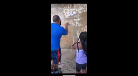 Writing's on the wall for this clever gender reveal