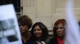French actress Muriel ROBIN organizes with the support of other personalities as the mayor of Paris Anne Hidalgo, the Deputy Madam Clementine Autain, a protest against the violence against the women. Palais de Justice de Paris. 14h. 6 october 2018