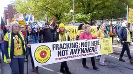Anti fracking protesters