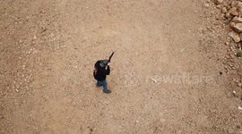 Drone footage of target shooting