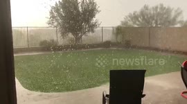 Storm brings pea-sized hail to Phoenix, Arizona suburb