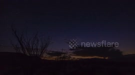 SpaceX Falcon 9 Launch Timelapse Seen from the Anza-Borrego Desert in California on October 7, 2018