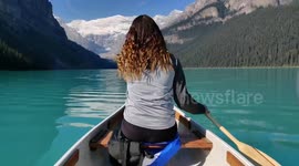 This beautiful Canadian lake will make you think it's a green-screen