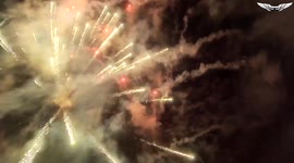 This is what it's like to fly through fireworks