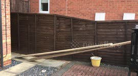 Labourer struggling with wheelbarrow