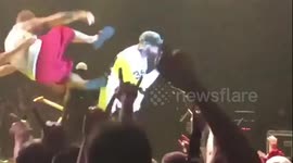 Drama on-stage as Insane Clown rapper attempts to drop-kick singer Fred Durst
