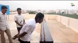 Man breaks Guinness World Record for smashing walnuts with his head