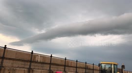 Roll cloud ahead of thunderstorm at Dover port