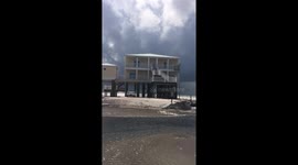 West end Dauphin Island House Hurricane Michael October 8,  2018  flooding all around