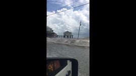 West end of Dauphin Island flooding before 2 days before Hurricane Michael’s landfall