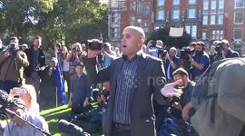 'Go away you t**t!' Pro-Kremlin blogger escorted from Bellingcat Q&A by police