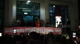 Former 'The Voice' star Becky Hill performs on balcony for fans