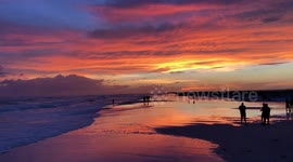 Stunning sunset graces Pensacola Beach ahead of Hurricane Michael