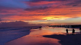 Stunning sunset graces Pensacola Beach ahead of Hurricane Michael
