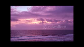 Gorgeous sunset hue after Hurricane Michael ravages Florida Panhandle