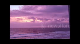 Gorgeous sunset hue after Hurricane Michael ravages Florida Panhandle