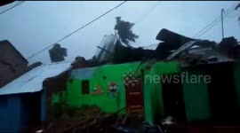 Cyclone Titli blows away tin roofs of homes in India