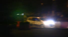 RALLY CAR CRASH IN THE TOWN