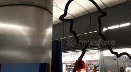 Tommy statue on display at Canary Wharf station