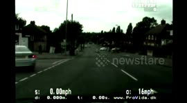 Shocking moment luxury car thief slammed stolen Vauxhall Insignia into two pursuing police cars and dragged officer down the street during 90mph chase through city streets