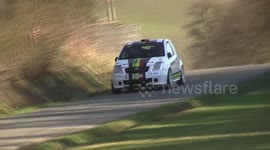 CITROEN C2 R2 CRASHES INTO THE DITCH