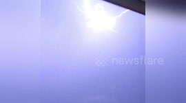 Spectacular lightning strike in Cornwall