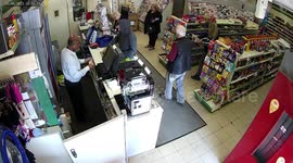 Failed Armed Robbery Ecton Brook Post Office CCTV Footage 1