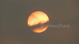 The Sun Covered By Cloud Before the cyclone Titli came