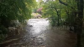 River tavy burst its banks Devon uk