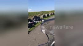 Biker exposes 'shocking' piles of rubbish scattered on Welsh hills