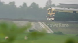 moving indian local train catch on camera