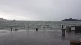 Plymouth high tide storm callum this morning