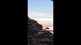 Glistening sea