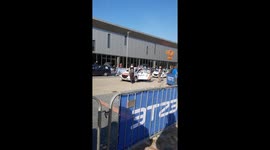 Funny - Scrutineer with with tattered trousers in rally