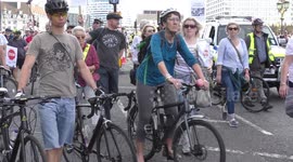 National Funeral for the Unknown Cyclist-Pedal to Parliament Square, London, UK