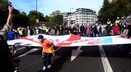 Democratic Football Lads' Alliance's silent march to Downing Street