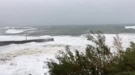 Storm Callum hits high tide at Porthleven