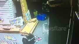 CCTV Footage Of Cabinet Smashing Close Up Camera