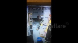 CCTV captures cabinet spontaneously smashing in a haunted antiques shop