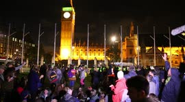 Police confront Occupy Democracy protesters in London