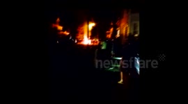 Violent riots at a pumpkin festival in New Hampshire, USA