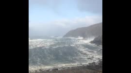 Hurricane Gonzalo hits the Outer Hebrides, Scotland