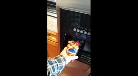 Pouring candy from an ice dispenser