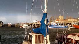 Remnants of Hurricane Gonzalo passing along the French coastline